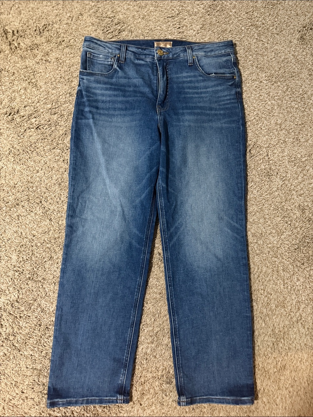 Elizabeth Fit Kut from the Kloth Women's Straight Leg Blue Jeans